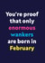 Enormous Wanker February Birthday created by Dean Morris Cards