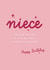Niece Birthday Card created by Gift Delivery