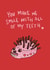 Funny Valentines Hedgehog Cake You Make Me Smile card created by Ice Cream Lady