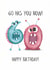 Funny 60th Birthday Age Milestone Card, Cute Number Monsters created by Lanther Black