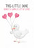 Cute Little Dove Lots of Love Illustrated Card  created by Lanther Black