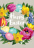 Pretty Floral Happy Easter Wreath created by Sarah Kelleher
