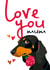 Dachshund Mother's Day Card created by Diva Doodle Designs