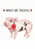 Funny Pig Valentines card created by Paint & Ralph