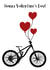 Bike love valentines day card - mountain biking cycling outdoors created by Rachel Trainor