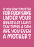 Rude Typography Mothers Day Card - Mum - For Fuck Sake created by Brogan Thomas