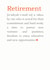 Retirement Definition Card created by Bombus