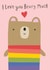 I Love you Beary Much LBTQ / Pride Valentines Day Card created by Christine Gore