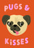 Pug Dog Valentine's Day card created by Catalina Williams