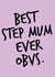 Classic Mothers Day Card - Step Mum - Best Step Mum Ever Obvs created by Quinton cards