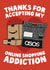Thanks for accepting my online shopping addiction card created by Studio Doodles