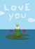 Loved up frog created by Maria McGregor