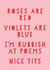 Cheeky Valentines Day Card - Roses Are Red  - I'm Rubbish At Poems Nice Tits created by Russet and Gray