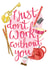 Just don't work Valentine's Day card created by Lucy Duckham Illustration