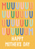 Funny Typography Mothers Day Card - Mum - Muuuuuuuuuuum Happy Mother's Day created by Jessica Harvey