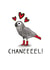 Chanel African Grey Parrot Valentines Anniversary Card created by Odd Socks