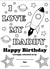 colour your own I love my daddy birthday card created by Thoughtful Gifts
