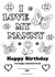 I Love my Nanny colour your own Birthday card created by Thoughtful Gifts