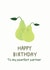 funny pear card, funny birthday card for wife/for husband created by TheFishBirdCo