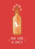 Sriracha Mayo spicy Valentines card created by Ice Cream Lady