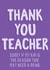 Funny Thank You Teacher Card. Teacher Drinking Rude Naughty Card created by Tia Russell