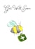 Get Well Soon First Aider Bee created by Arty Bee Designs