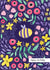 Happy Birthday cute bee in flowers card created by Nastya Rizaeva