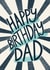 Classic Birthday Card - For Dad - Modern Typography created by Christine Cuddihy Illustration