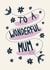 Pretty Mothers Day Card - Swallows - Flowers - To A Wonderful Mum created by Christine Cuddihy Illustration