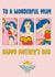 Wonder Woman Wonderful Mum Mothers Day card  created by Cardology