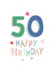 Classic 50th Birthday Card - Stars created by Pablo and Pickle Studio