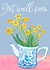 Get well soon card with daffodils created by Magenta Rose Designs