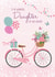 Pretty Bicycle Birthday Card for your daughter created by Tanya Laporte Designs