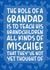 'All Kinds of Mischief' Cute Birthday Card for Grandad  created by Brogan Thomas