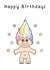 Colourful 90s Troll Birthday Card created by Katy Naughton