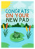 Cute Frog Pun New Home Card - Congrats On Your New Pad created by Amy Writes