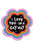 I love you - in a gay way LGBTQ+ love card created by Sophie Kathleen