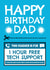 Tech Support Voucher Funny Dad Birthday Card created by AbiGoLucky