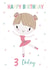 Ballerina 3rd Birthday card created by Dolly and Fred