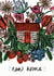 Pretty New Home Card - Cottage - Flowers & Berries - New Home created by Aimee Mac Illustration