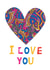 I love you. Big colorful detailed heart with lettering created by Movaliz