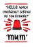Funny Mothers Day Card - Mum - Hello Which Emergency Service Do You Require created by Pickled Prints
