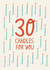 30th birthday candles card created by Christine Cuddihy Illustration