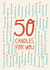 50th birthday candles card created by Christine Cuddihy Illustration