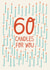 60th birthday candles card created by Christine Cuddihy Illustration