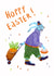 Cute Easter Bunny Rabbit Card created by Katherine Polyakova