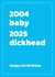 2004-2025 21st birthday card - Dickhead! created by Cookie Design