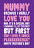 Funny Mothers Day Card - Mummy - I Promise I'll Let You Rest But First Can I Have A Snack created by On Fire Typography