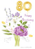 80 Floral bouquet with number balloons birthday card created by SABIVO Design by Sabina