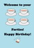 Forties four teas birthday card created by The Fixby Fox